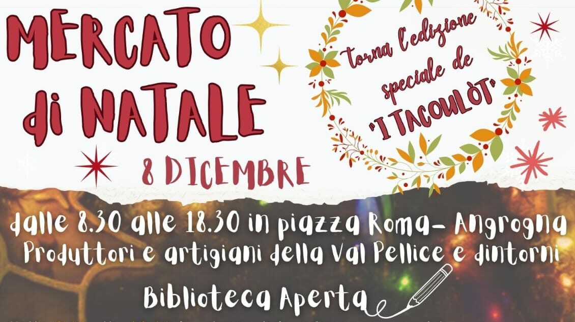 Laboratorio “Scrivere Angrogna” alla Festa dei Tacoulot e al Mercato di Natale – 8 dicembre 2024